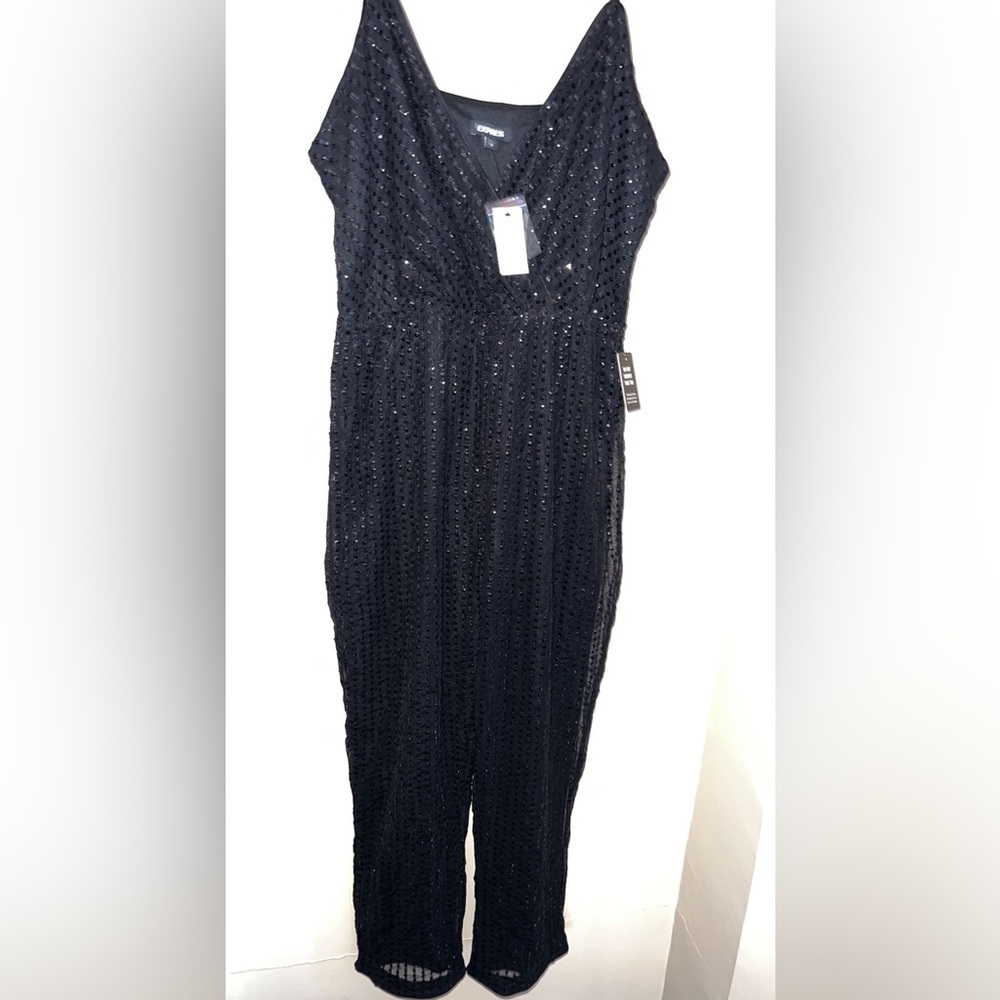 NWT black sequin romper